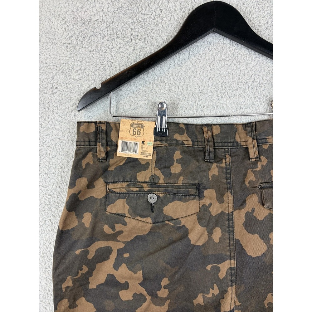 Route 66 Jogger Pants Mens 36x28 Brown Camo Elastic Cuff Casual Fall Army New
